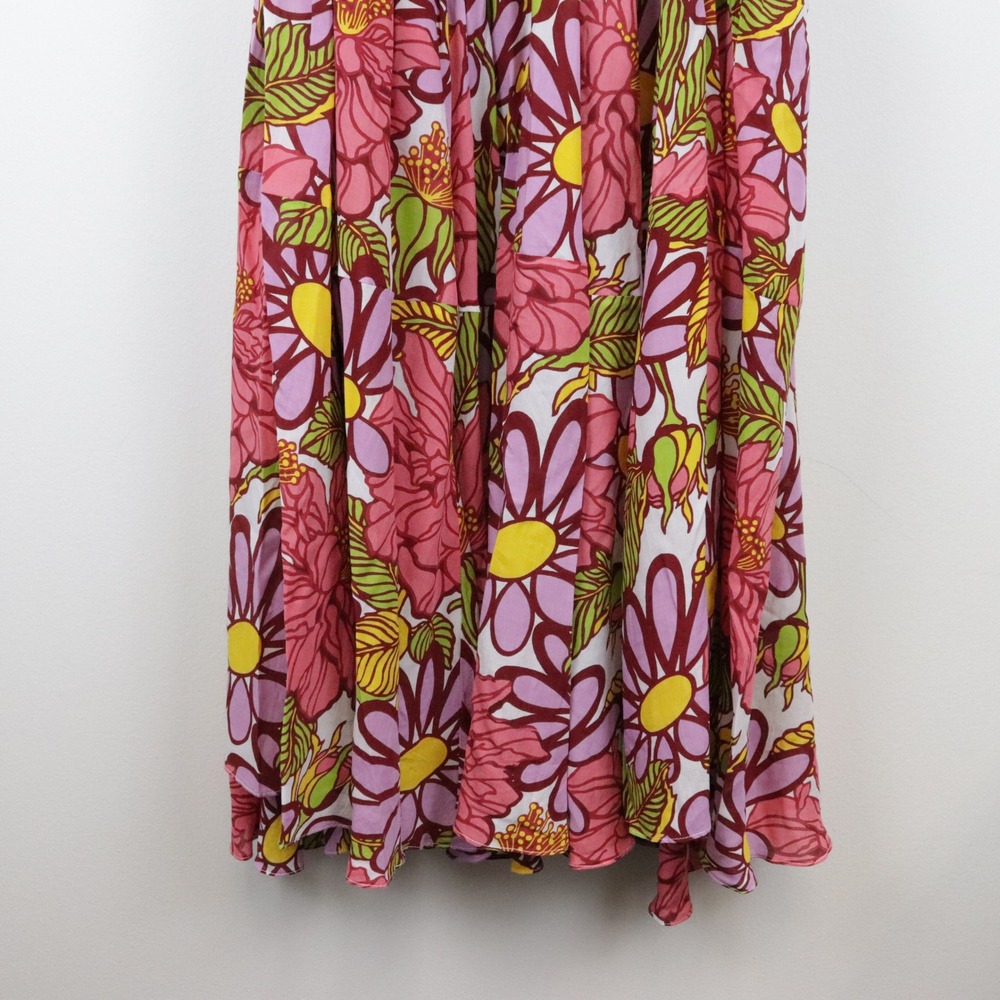 NWT S/W/F x REVOLVE Halter Dress Frida Floral Maxi Pink Purple Smocked Small - Picture 7 of 12